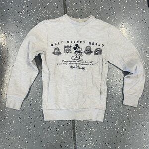 Disney Light Gray Crewneck Sweatshirt
